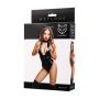 Body wetlook Glossy Kitti z kocimi uszami czarne S - 5