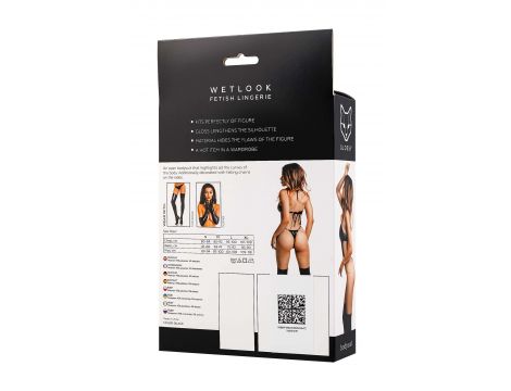 Body wetlook Glossy Reina czarny L - 5