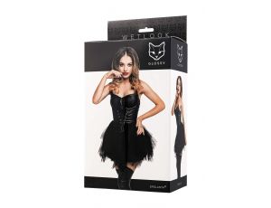 Sukienka wetlook Glossy Elisia czarna M