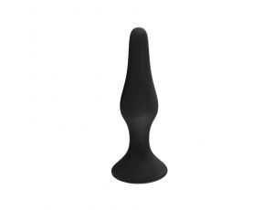 Korek analny silikonowy Fantasy czarny średni 11,5 cm