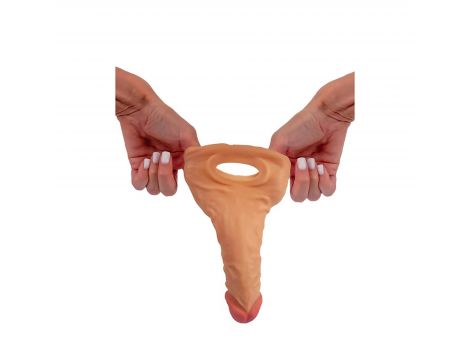 Nakładka przedłużająca z paskiem na jądra Fantasy 21 cm - 4