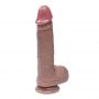Dildo silikonowe z ruchomą skórką i jądrami Fantasy 22 cm - 6