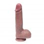 Dildo silikonowe z ruchomą skórką i jądrami Fantasy 22 cm - 7