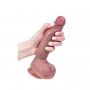 Dildo silikonowe z ruchomą skórką i jądrami Fantasy 22 cm - 8