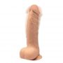 Dildo rotacyjne wibrujące realistyczne Fantasy 22 cm USB z pilotem - 3
