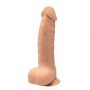 Dildo rotacyjne wibrujące realistyczne Fantasy 22 cm USB z pilotem - 2