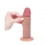 Dildo silikonowe realistyczne z ruchomą osłonką Fantasy 18 cm - 2