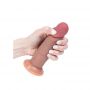 Dildo silikonowe realistyczne z ruchomą osłonką Fantasy 18 cm - 8