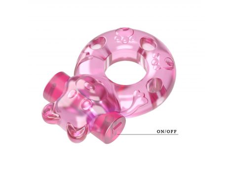 Vibrating Bear Cock Ring – Pink - 8