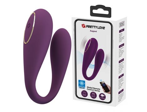 PRETTY LOVE - August, Mobile APP Long-distance Control 12 vibration functions, ABS Silicone, USB rechargeable - 5