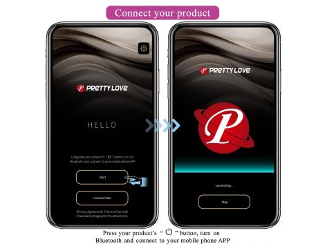 PRETTY LOVE - August, Mobile APP Long-distance Control 12 vibration functions, ABS Silicone, USB rechargeable - 11
