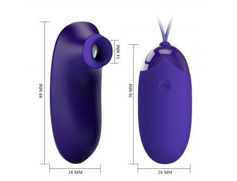 Fioletowe silikonowe jajeczko wibrujące Pretty Love Orthus Youth USB - 8