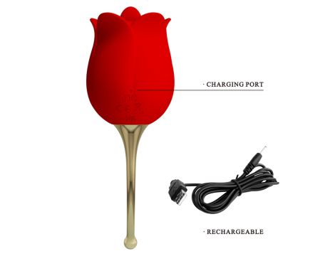 PRETTY LOVE - Rose Lover, 12 vibration functions 12 licking settings - 6