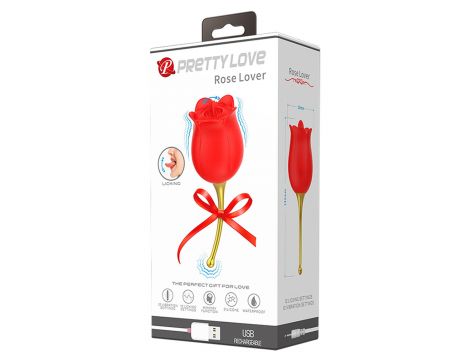 PRETTY LOVE - Rose Lover, 12 vibration functions 12 licking settings - 8
