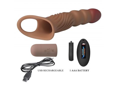 Pretty Love Vibrating Penis Sleeve Extender - 10
