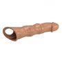 Przedłużka na penisa Pretty Love z regulowanymi wkładkami brązowa 28 cm - 6