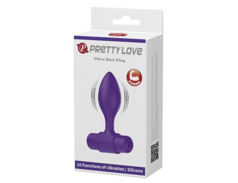 PRETTY LOVE -Vibra Butt Plug Purple - 6