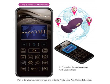 PRETTY LOVE - Jefferson, 12 vibration functions 3 electric shock functions Mobile APP Long-distance Control - 18