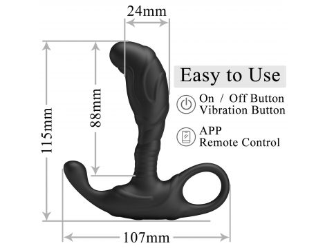 Wibrujący masażer prostaty Pretty Love Andrew z aplikacją USB - 6