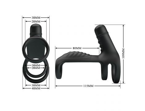 PRETTY LOVE- VIBRATINGPENIS SLING, 10 vibration functions - 4
