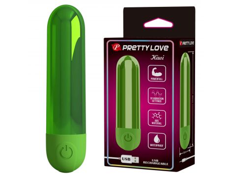 Mini wibrator bullet Pretty Love Kiwi zielony ładowany