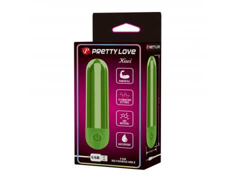 Mini wibrator bullet Pretty Love Kiwi zielony ładowany - 9