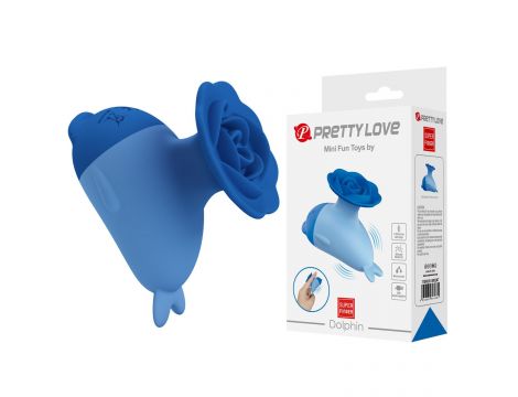 Mini stymulator łechtaczki Pretty Love Dolphin niebieski silikonowy - 3