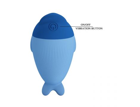 Mini stymulator łechtaczki Pretty Love Dolphin niebieski silikonowy - 5