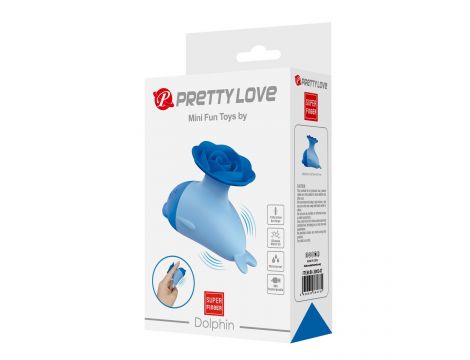 Mini stymulator łechtaczki Pretty Love Dolphin niebieski silikonowy - 8