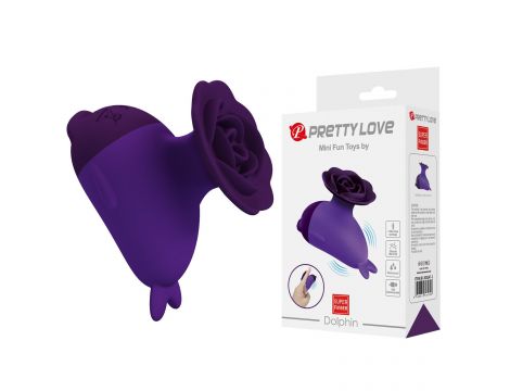 Mini stymulator łechtaczki Pretty Love Dolphin fioletowy silikonowy - 6