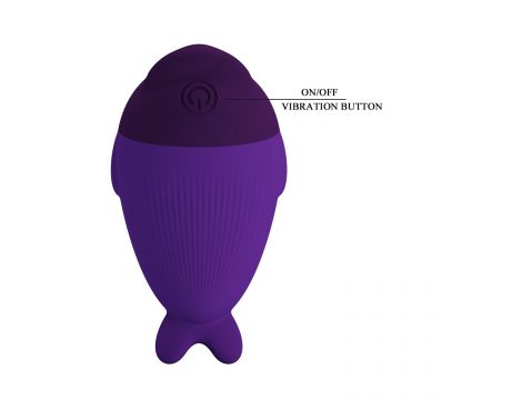 Mini stymulator łechtaczki Pretty Love Dolphin fioletowy silikonowy - 8
