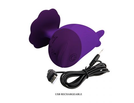 Mini stymulator łechtaczki Pretty Love Dolphin fioletowy silikonowy - 9