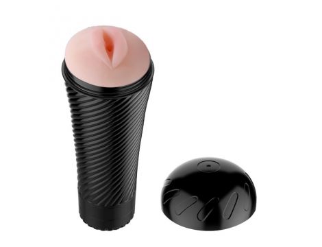 Masturbator wibrujący Baile Love Kiss usta CyberSkin 23 cm AAA - 2