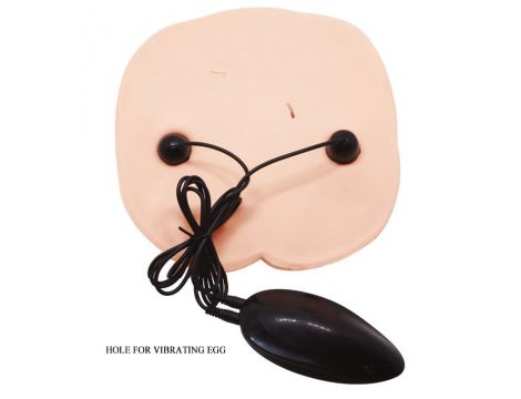 Masturbator realistyczny Crazy Bull wagina i anus wibrujący cielisty 22 cm - 5