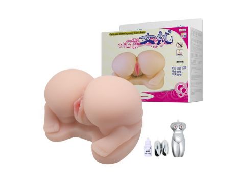 Masturbator wibrujący Baile z podwójnymi otworami - 11