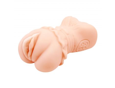 Masturbator wagina Crazy Bull z wibracją na baterie AAA - 3