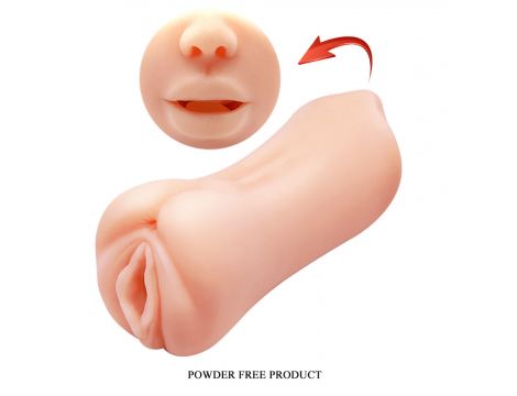 Masturbator realistyczny Crazy Bull Gemini oralny TPR - 2