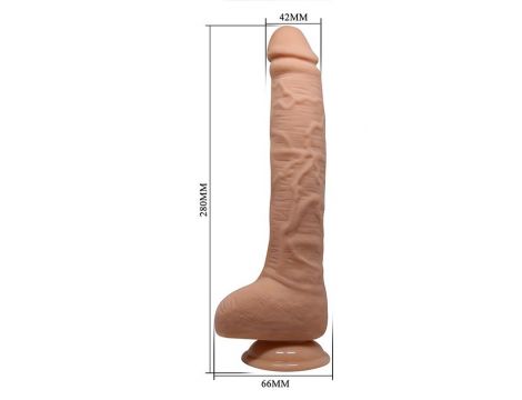 Dildo z cyberskóry Baile Beautiful DICK 11 cali cieliste - 6