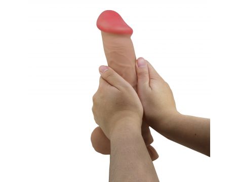 Dildo realistyczne Baile Sliding Skin 10,2'' TPR z przyssawką giętkie - 10