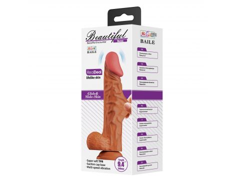 Baile Beautiful Encounter RealDeal Vibrating Dildo 9.4" - 11