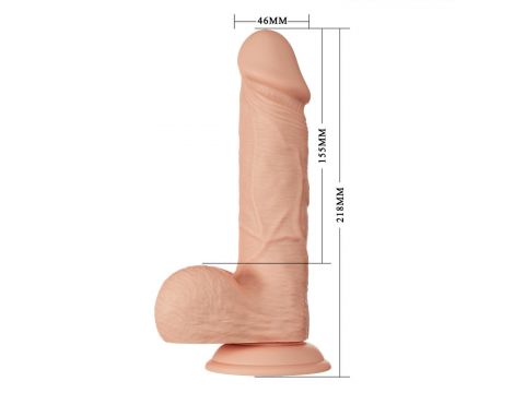 Dildo realistyczne Baile Beautiful Bahamut 8.5 cala TPR wodoodporne - 9