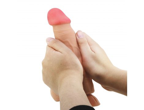 Dildo realistyczne Baile z przyssawką giętkie cieliste 22 cm TPR - 8