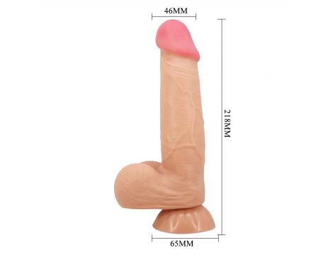 Dildo realistyczne Baile z przyssawką giętkie cieliste 22 cm TPR - 11