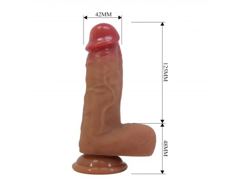 Realistyczne dildo silikonowe Pretty Love Curtis z przyssawką 17 cm - 9