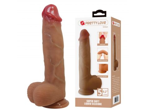 Dildo realistyczne Pretty Love Orton super miękkie silikonowe 23 cm - 2