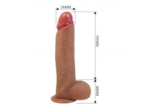 Realistyczne dildo silikonowe Pretty Love Mendel miękkie 25 cm - 7