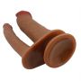 Podwójne dildo realistyczne Pretty Love Goran TPE wodoodporne cieliste - 8