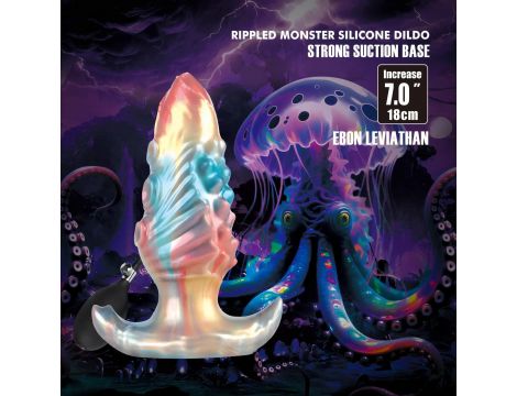 Korek analny silikonowy pompowany Power Ebon Leviathan 18 cm - 2