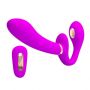 Strap on wibrujący Pretty Love Thunderbird fioletowy USB - 7