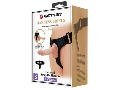 Dildo na pasku Pretty Love Kevin 18 cm - 8